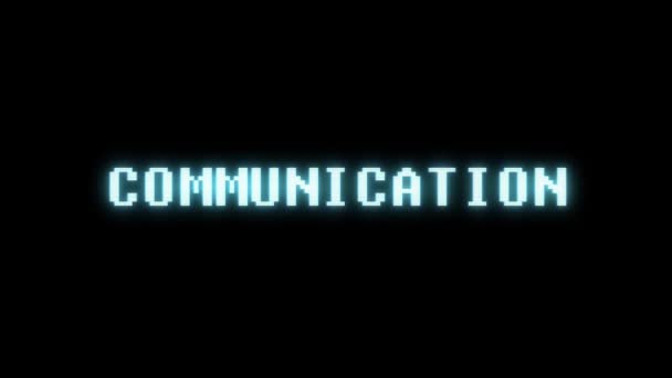 retro videojáték kommunikációs szó szöveg számítógép tv fénylik zavaró zaj képernyő animáció varrat nélküli hurok új minőségű univerzális évjárat-motion dinamikus animációs háttér színes örömteli videóinak m