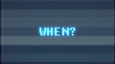 Word metin bilgisayar tv arıza parazit gürültü ekran animasyon sorunsuz döngü zaman yeni kalite evrensel vintage hareket dinamik animasyonlu arka plan renkli neşeli video m retro video oyunu