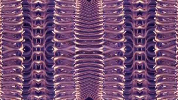 闪亮的装饰性紫色金属链万花筒无缝环路模式动画抽象背景新质量民族部落节日本土通用运动动态凉爽愉快的音乐视频 — 图库视频影像
