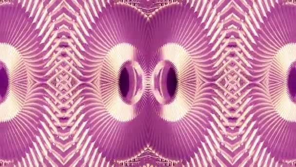 闪亮的装饰性紫色金属链万花筒无缝环路模式动画抽象背景新质量民族部落节日本土通用运动动态凉爽愉快的音乐视频 — 图库视频影像