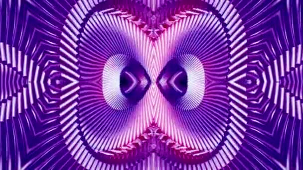 Lesklé ozdobné fialové řetízku kaleidoskop bezešvé smyčka vzor animace abstraktní pozadí nové kvalitní etnické kmenové dovolená nativní univerzální pohyb dynamické Super pěkné radostné hudební video — Stock video