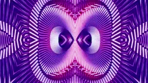 Shiny ornamental purple metal chain kaleidoscope seamless loop pattern animation abstract background New quality ethnic tribal holiday native universal motion dynamic cool nice joyful music video — Stock Video