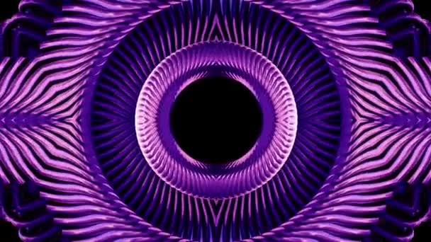 Shiny ornamental purple metal chain kaleidoscope seamless loop pattern animation abstract background New quality ethnic tribal holiday native universal motion dynamic cool nice joyful music video — Stock Video