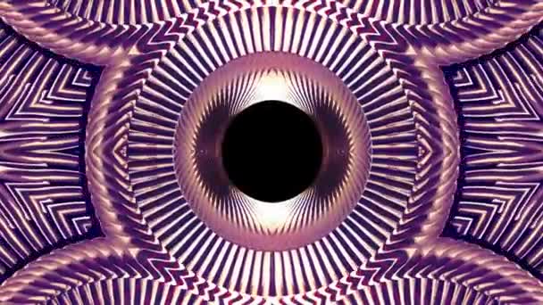 Shiny ornamental purple metal chain kaleidoscope seamless loop pattern animation abstract background New quality ethnic tribal holiday native universal motion dynamic cool nice joyful music video — Stock Video
