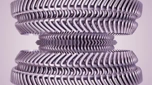 Glänzende ornamentale Metallkette Kaleidoskop nahtlose Schleifenmuster Animation abstrakter Hintergrund neue Qualität ethnischen Stammes Urlaub native universelle Bewegung dynamisch cool schön fröhlich Musikvideo — Stockvideo