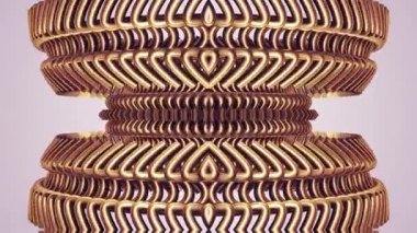 süs altın metal zincir kaleydoskop sorunsuz döngü desen animasyon arka plan yeni kalite etnik kabile tatil yerli evrensel hareket dinamik serin güzel neşeli müzik video