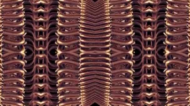 ornemental or chaîne métallique kaléidoscope boucle sans couture motif animation abstrait fond Nouvelle qualité ethnique tribal vacances natif mouvement universel dynamique cool agréable joyeux clip vidéo 