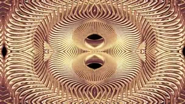 ornemental or chaîne métallique kaléidoscope boucle sans couture motif animation abstrait fond Nouvelle qualité ethnique tribal vacances natif mouvement universel dynamique cool agréable joyeux clip vidéo 