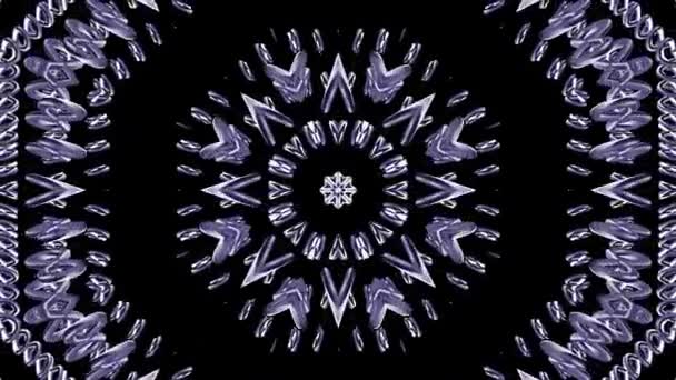 brillant ornemental argent chaîne métallique kaléidoscope boucle sans couture modèle animation fond abstrait Nouvelle qualité ethnique tribale vacances natif mouvement universel dynamique cool agréable joyeux clip vidéo 
