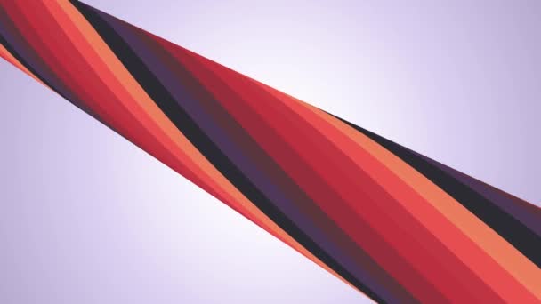 Mjuka färger platt 3d tube godis sömlös loop abstrakt form animation diagonal bakgrunden nya kvalitet universella rörelse dynamiska animerad färgglada joyful videofilmer — Stockvideo