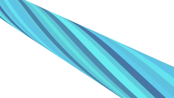Mjuka färger platt 3d tube blå candy sömlös loop abstrakt form animation diagonal bakgrund nya kvalitet universella rörelse dynamiska animerad färgglada joyful videofilmer — Stockvideo