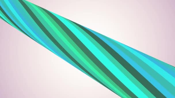 Mjuka färger platt 3d tube blå candy sömlös loop abstrakt form animation diagonal bakgrund nya kvalitet universella rörelse dynamiska animerad färgglada joyful videofilmer — Stockvideo