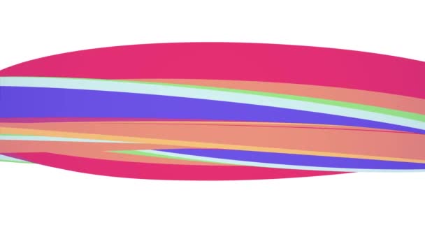 couleurs douces plat 3D courbe arc-en-ciel bonbons ligne boucle transparente forme abstraite animation fond nouvelle qualité mouvement universel dynamique animé coloré joyeuse vidéo 