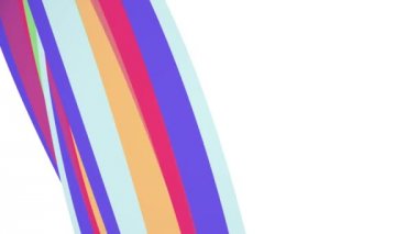 Yumuşak renkler düz 3d eğri gökkuşağı candy çizgi sorunsuz döngü soyut şekil animasyon arka plan yeni kalite evrensel hareket dinamik animasyonlu renkli neşeli video görüntüleri