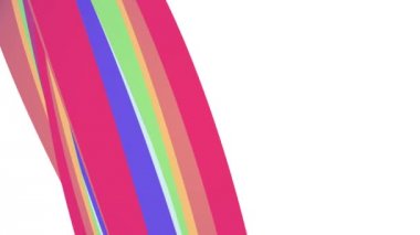 Yumuşak renkler düz 3d eğri gökkuşağı candy çizgi sorunsuz döngü soyut şekil animasyon arka plan yeni kalite evrensel hareket dinamik animasyonlu renkli neşeli video görüntüleri