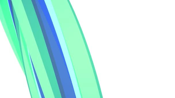 Lágy színek lapos 3d ívelt zöld édességet vonal varrat nélküli hurok absztrakt forma animációs háttér új minőségű univerzális mozgás dinamikus animációs színes örömteli videofelvétel — Stock videók