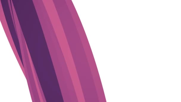 Lágy színek lapos 3d ívelt lila candy vonal varrat nélküli hurok absztrakt forma animációs háttér új minőségű univerzális mozgás dinamikus animált színes örömteli videofelvétel — Stock videók
