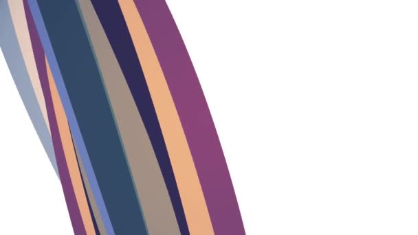 Weiche Farben flach 3d gekrümmte Süßigkeiten Linie nahtlose Schleife abstrakte Form Animation Hintergrund neue Qualität universelle Bewegung dynamische animierte bunte fröhliche Videoaufnahmen — Stockvideo