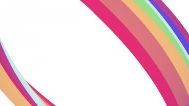 3d çapraz gökkuşağı kavisli çerçeve şeker hattı sorunsuz döngü soyut şekil animasyon arka plan yeni kalite evrensel hareket dinamik animasyonlu renkli neşeli video görüntüleri yumuşak renkler düz