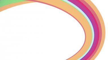 Gökkuşağı kavisli çerçeve şeker hattı sorunsuz döngü soyut şekil animasyon arka plan yeni kalite evrensel hareket dinamik animasyonlu renkli neşeli video görüntüleri yumuşak renkler düz