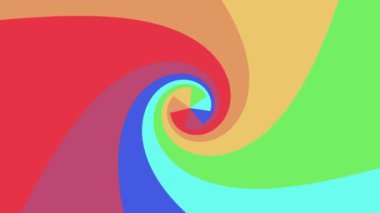 Sorunsuz döngü döndürme animasyon arka plan yeni kalite evrensel hareket dinamik animasyonlu renkli neşeli serin güzel video görüntüleri sarmal şekli gökkuşağı renkleri