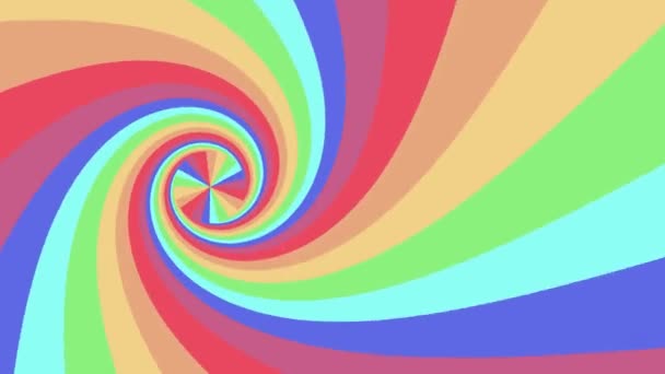 Spirální tvar duhové barvy bezešvé smyčka rotace animace pozadí nové kvalitní univerzální pohyb dynamické animované barevné radostné cool pěkné video záznam — Stock video