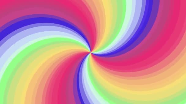 Forma espiral arco iris colores lazo sin costuras rotación animación fondo nueva calidad movimiento universal dinámico animado colorido alegre fresco agradable video metraje — Vídeo de stock