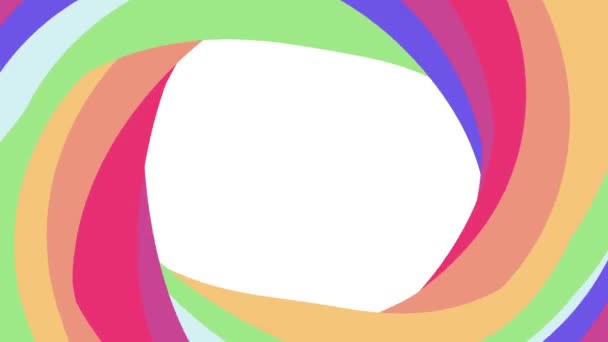 Spirale Form Regenbogen Farben nahtlose Schleife Rotation Animation Hintergrund neue Qualität universelle Bewegung dynamisch animiert bunt fröhlich cool schön Videomaterial — Stockvideo