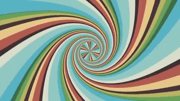 Forma espiral arco iris colores lazo sin costuras rotación animación fondo nueva calidad movimiento universal dinámico animado colorido alegre fresco agradable video metraje — Vídeos de Stock