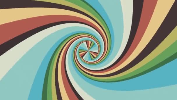 Forma a spirale arcobaleno colori senza soluzione di continuità loop rotazione animazione sfondo nuova qualità universale movimento dinamico animato colorato gioioso fresco bel video — Video Stock