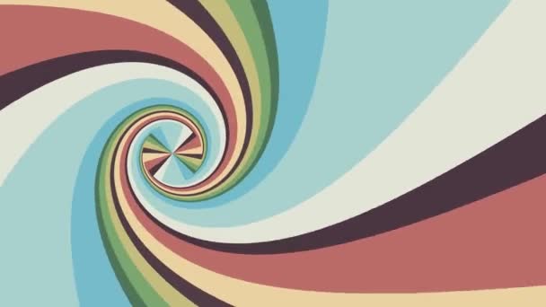 Spirale Form Regenbogen Farben nahtlose Schleife Rotation Animation Hintergrund neue Qualität universelle Bewegung dynamisch animiert bunt fröhlich cool schön Videomaterial — Stockvideo