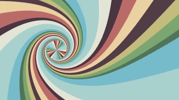 Forma espiral arco iris colores lazo sin costuras rotación animación fondo nueva calidad movimiento universal dinámico animado colorido alegre fresco agradable video metraje — Vídeo de stock