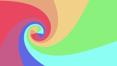 Sorunsuz döngü döndürme animasyon arka plan yeni kalite evrensel hareket dinamik animasyonlu renkli neşeli serin güzel video görüntüleri sarmal şekli gökkuşağı renkleri