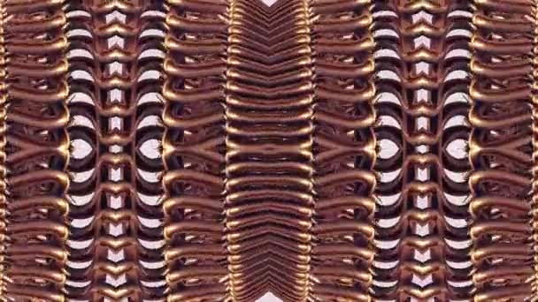 ornemental or chaîne métallique kaléidoscope boucle sans couture motif animation abstrait fond Nouvelle qualité ethnique tribal vacances natif mouvement universel dynamique cool agréable joyeux clip vidéo 