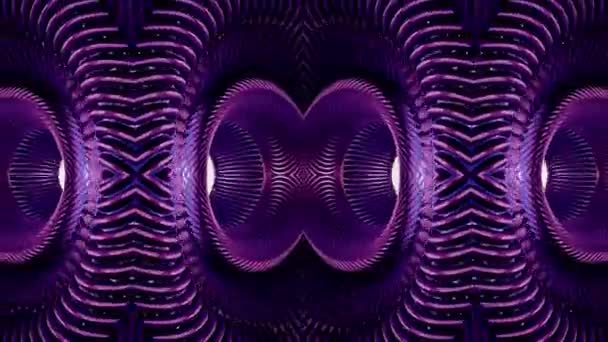 Mengkilap ornamental rantai metal ungu kaleidoskop pola lingkaran animasi abstrak latar belakang suku kualitas baru liburan etnis asli universal gerak dingin menyenangkan musik video — Stok Video