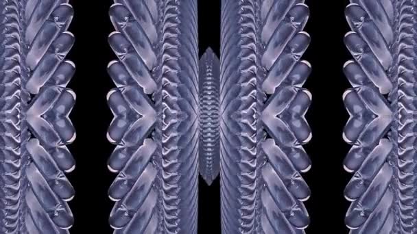 Brillante ornamental de plata cadena de metal caleidoscopio patrón de bucle sin costuras animación fondo abstracto Nueva calidad étnica vacaciones tribales nativo movimiento universal dinámico fresco agradable alegre vídeo musical — Vídeo de stock