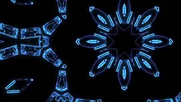 HUD кольори декоративних калейдоскоп етнічних племінних модель психоделічної анімації фон петлю новий якість Голографічний дисплей свято рідної universal рух динамічний cool nice радісне кліп — стокове відео