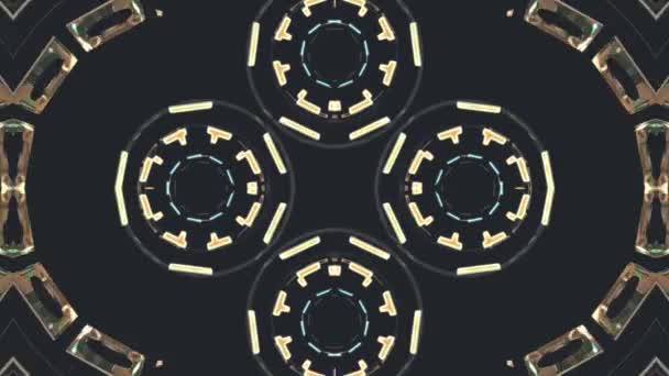 Caleidoscopio ornamentale etnico tribale modello psichedelico animazione sfondo loop Nuova qualità vacanza nativo universale movimento dinamico fresco bello gioioso video musicale — Video Stock