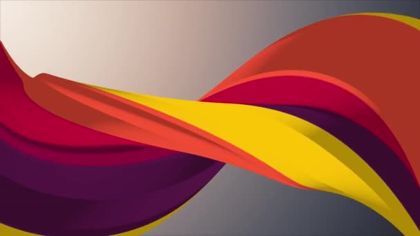 Colores suaves 3D curva malvavisco cuerda caramelo lazo sin costura forma abstracta animación fondo nueva calidad movimiento universal dinámico animado colorido alegre video metraje — Vídeo de stock