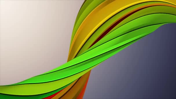 Jemné barvy 3d zakřivené marshmallow lano candy bezešvé smyčka abstraktní tvar animace pozadí nové kvalitní univerzální pohyb dynamické animované barevné radostné videozáznam — Stock video