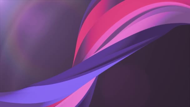 Colores suaves 3D curva malvavisco cuerda caramelo lazo sin costura forma abstracta animación fondo nueva calidad movimiento universal dinámico animado colorido alegre video metraje — Vídeos de Stock