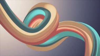 Yumuşak renkler 3d eğri hatmi ip şeker sorunsuz döngü soyut şekil animasyon arka plan yeni kalite evrensel hareket dinamik animasyonlu renkli neşeli video görüntüleri