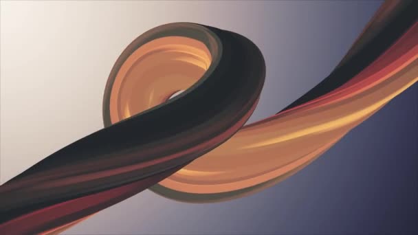 柔らかな色 3 d 曲線マシュマロ ロープ キャンディ シームレス ループ抽象図形アニメーション背景新しい品質ユニバーサルモーションインタ動的アニメーション カラフルなうれしそうな映像 — ストック動画