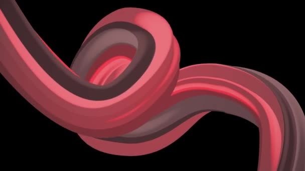 Mjuka färger 3d böjda marshmallow rep godis sömlös loop abstrakt form animation bakgrund nya kvalitet universella rörelse dynamiska animerad färgglada joyful videofilmer — Stockvideo