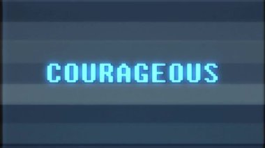 Retro videogame cesur kelime metin bilgisayar tv arıza parazit gürültü ekran animasyon sorunsuz döngü yeni kalite evrensel vintage hareket dinamik animasyonlu arka plan renkli neşeli video m