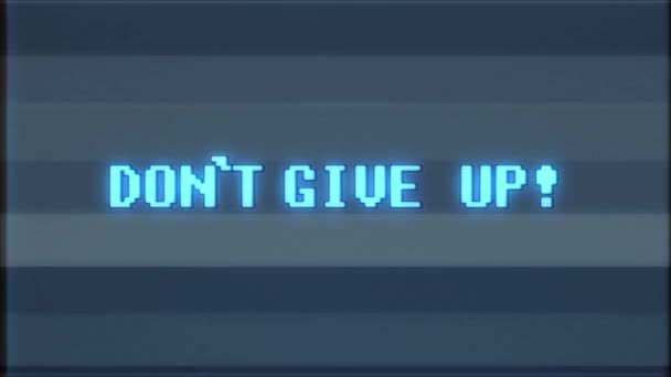 rétro jeu vidéo DONT ABONNEZ-VOUS texte ordinateur tv glitch interférence bruit écran animation boucle transparente Nouvelle qualité universelle vintage mouvement dynamique animé fond coloré joyeux vidéo m 