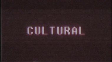 Retro video oyunu kültürel kelime metin bilgisayar tv arıza parazit gürültü ekran animasyon sorunsuz döngü yeni kalite evrensel vintage hareket dinamik animasyonlu arka plan renkli neşeli video m