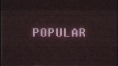 Retro video oyunu popüler kelime metin bilgisayar tv arıza parazit gürültü ekran animasyon sorunsuz döngü yeni kalite evrensel vintage hareket dinamik animasyonlu arka plan renkli neşeli video m