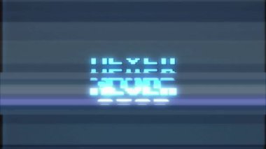 Retro video oyunu kelime metin bilgisayar tv arıza müdahale durmadan gürültü ekran animasyon sorunsuz döngü yeni kalite evrensel vintage hareket dinamik animasyonlu arka plan renkli neşeli video m