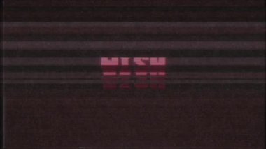 Retro videogame dilek kelime metin bilgisayar tv arıza parazit gürültü ekran animasyon sorunsuz döngü yeni kalite evrensel vintage hareket dinamik animasyonlu arka plan renkli neşeli video m